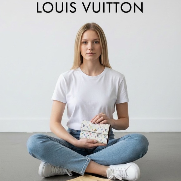 Louis Vuitton Handbags - Louis Vuitton x Murakami Multicolor Monogram Wallet on White